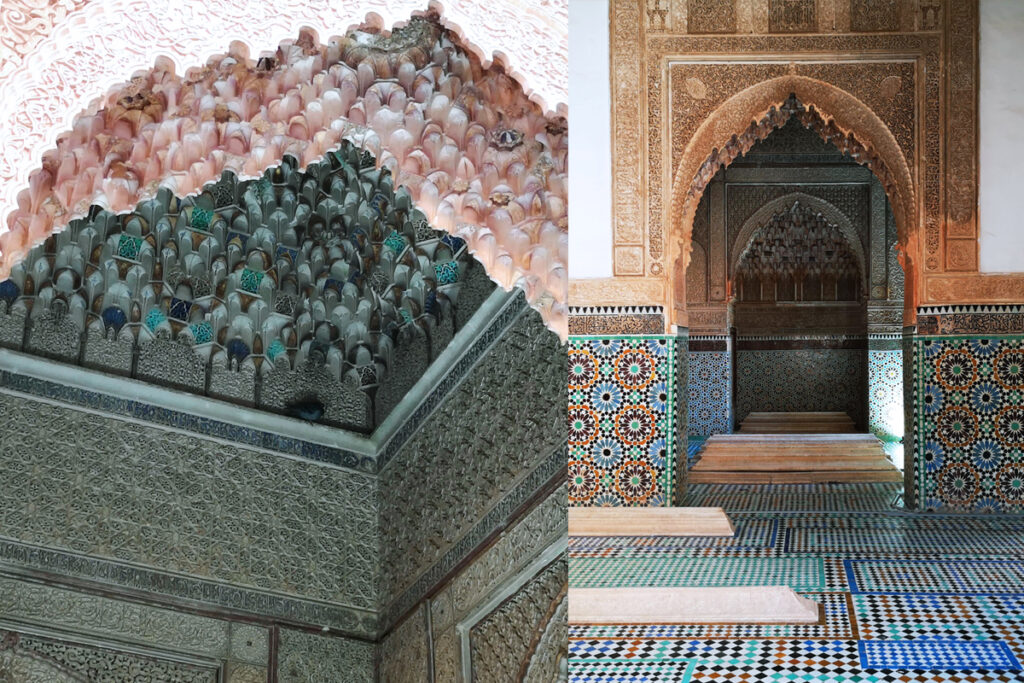 Marrákes (Marrakesh) legfőbb jelzői a város vörös homokszínű épületeire és gazdag növényzetére utalna