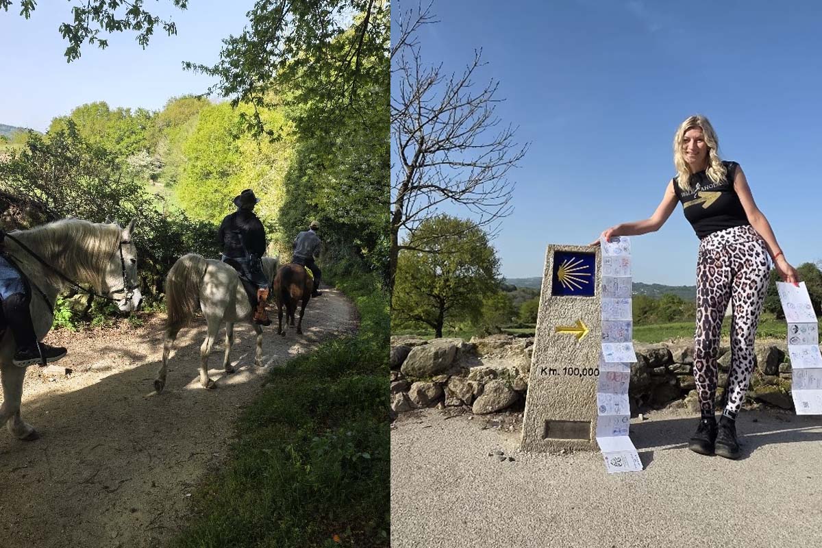 100 km to Santiago de Compostela